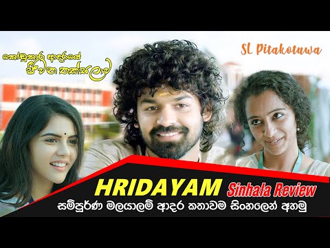 Hridayam Movie Sinhala Review | ජීවිතය වෙනස් කළ සොඳුරු තක්සලාව | සම්පූර්ණ මලයාලම් ආදර කතාවම සිංහලෙන්