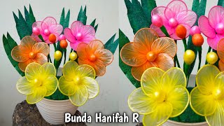 Cara membuat Bunga dari Kantong Plastik TANPA SETRIKA l Plastic Shopping bag flowers Craft