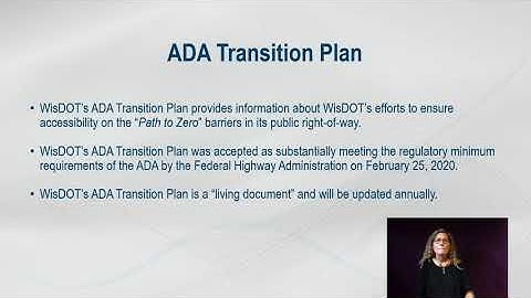 ADA Transition Plan 2020 Update, Virtual Public Involvement Presentation