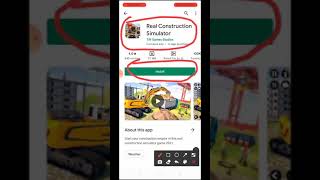 Real Construction Simulator Game Short Video