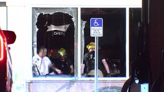 Manatee County gas station catches fire