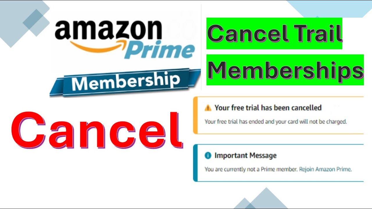 Cancel Trail Amazon Memberships & Subscriptions /unsubscribe Amazon