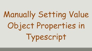 Manually Setting Value Object Properties in Typescript