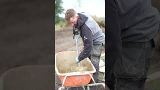 Unleashing the ASMR vibes. Mixing cement the old-school way! 🎶🏗️  #constructionuk #asmr #asmrvideo