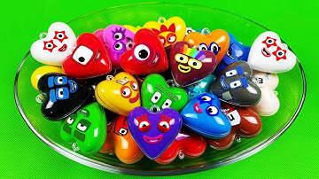 Looking Numberblocks, Alphablocks, Alphabet Lore With CLAY Mini Heart, Piping Bags Coloring! ASMR