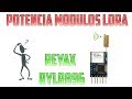 Comparativa potencia de salida módulos LoRa