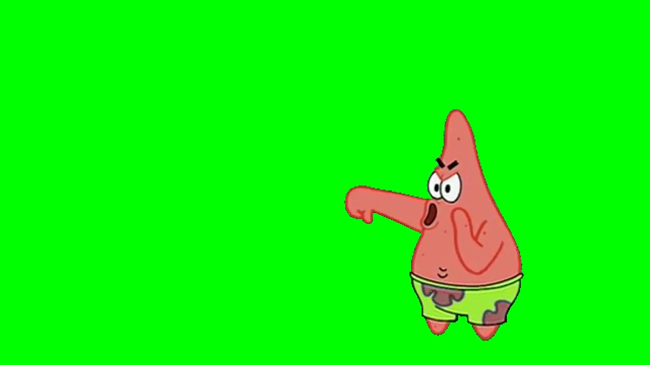 SpongeBob Patrick Booo Green Screen - YouTube