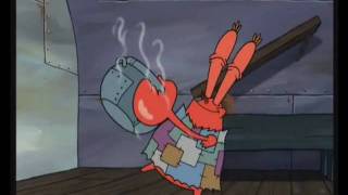Mr Krabs dancing with his patty batter while I play unfitting music. Resimi