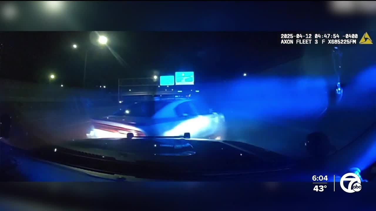 Dashcam video shows chase of armed carjacking suspects in Southfield