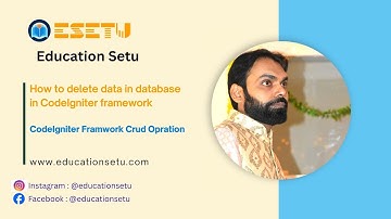 How to delete data in database in CodeIgniter framework