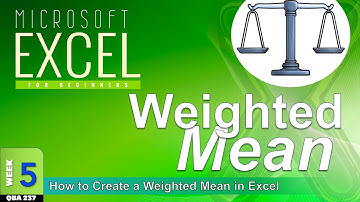 WEIGHTED Mean in Excel (WK5)