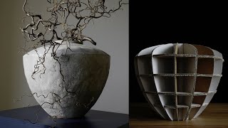 My Concrete Vase with Cardboard frame