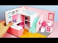 DIY Miniature Cardboard House #44 Pink vs Blue