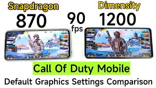 Snapdragon 870 vs Dimensity 1200 Call Of Duty Mobile Graphics Settings Comparison ???
