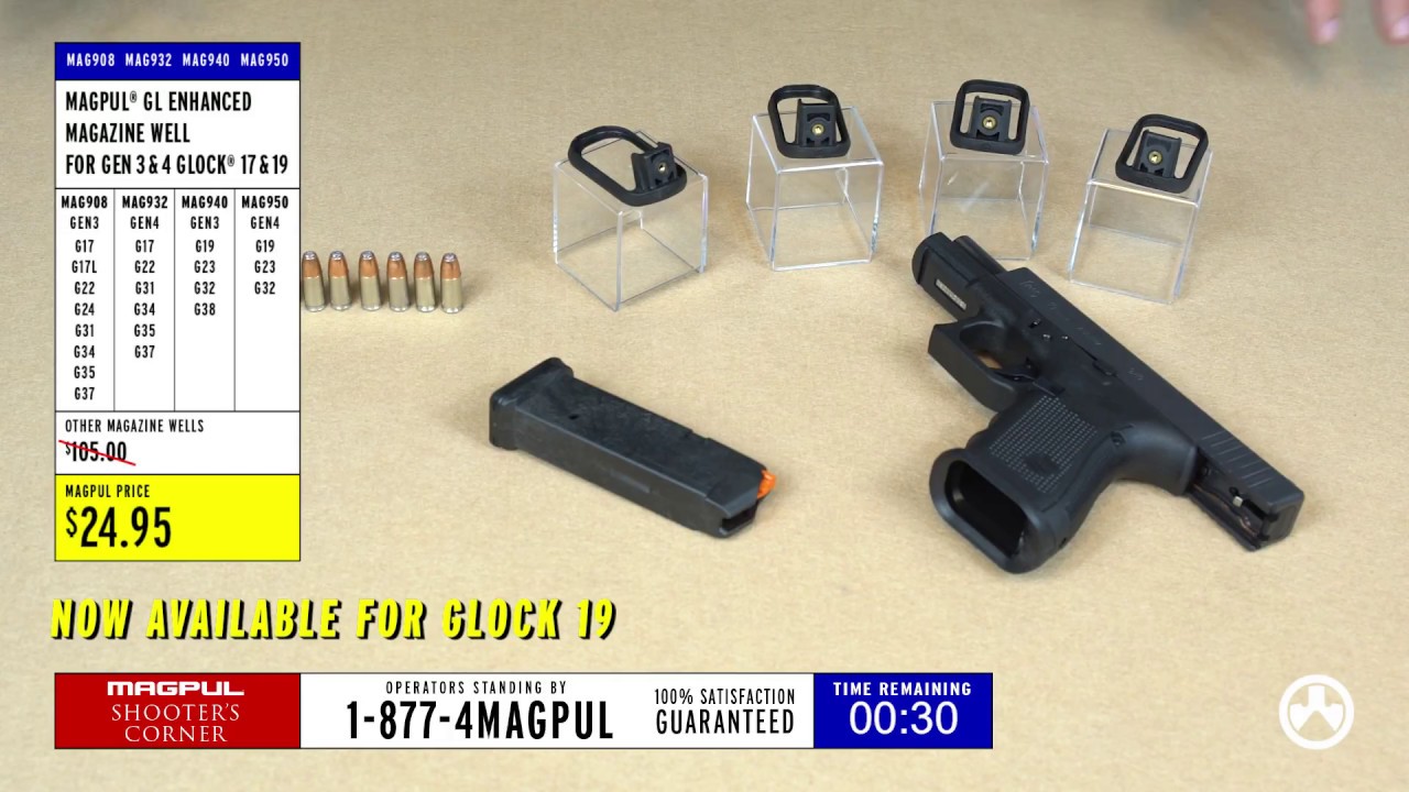 Magpul GL Enhanced Magazine MagWell for Glock Gen 3 17/22/24/31/34/35/37 MAG908