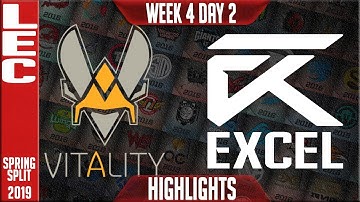 VIT vs XL Highlights | LEC Spring 2019 Week 4 Day 2 | Vitality vs Excel