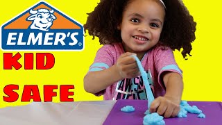 Slime Time: Elmer’s Glue DIY, KID-FRIENDLY Blue Glitter Slime!