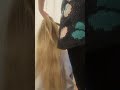 Brushing and braiding my friends very long hair
