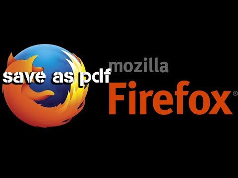 Video: Bagaimana cara mengonversi halaman web ke PDF di Firefox?