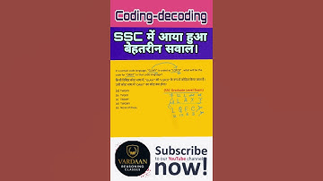 Coding Decoding | QUESTIONs| Vardaan reasoning classes | FOR SSC (CGL CHSL CPO GD) RAILWAY