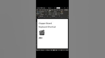 Clapper Board | Keyboard Shortcut | MS Word 2021 #msword #msoffice #shortcuts #computer #tricks
