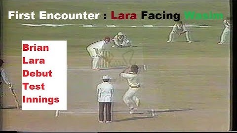 First Facing : Brian Lara vs Wasim akram | Ball by ball | 1990