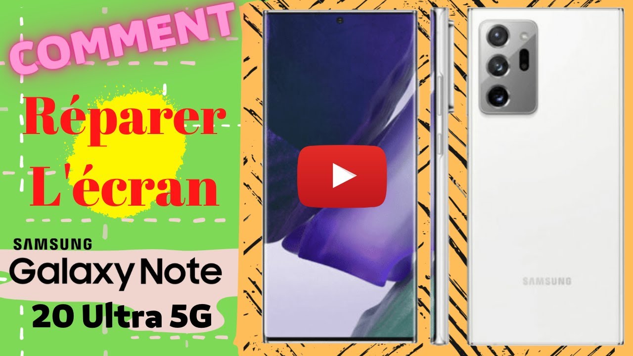 Remplacer L'écran Ne S'allume Plus Samsung Note 20 Ultra - YouTube