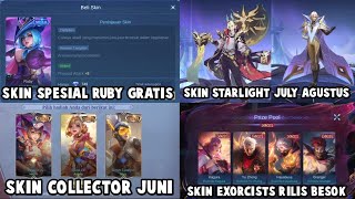 SKIN SPESIAL RUBY GRATIS TANPA DIAMOND, SKIN STARLIGHT JULY AGUSTUS, SKIN EXORCISTS RILIS BESOK !