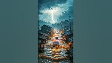 Massive Flash Flood Hits Village as Lightning Strikes!