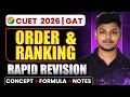 CUET GAT 2026 Logical Reasoning 🔥 | Order & Ranking Complete Notes + Tricks 🧠