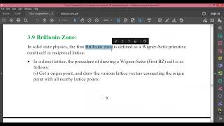 Solid State Physics-I Lecture 20 (2017-18)