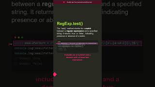 💼 RegExp.test() | Career-Boosting JS Tip #shorts #javascript
