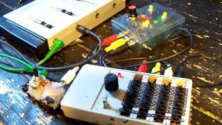 8-step sequencer and circuit bent sound modules
