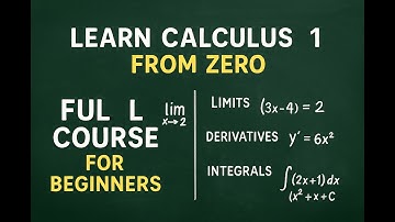 Learn Calculus 1 From Zero - Full Course for Beginners | Derivatives, Limits, Integrals Explained