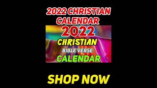2022 CHRISTIAN CALENDAR | 2022 BIBLE VERSE CALENDAR