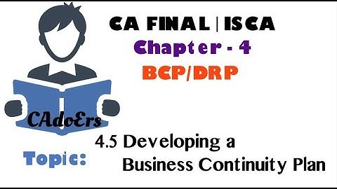 #21 CA FINAL ISCA Shortcuts | Chapter-4 | BCP/DRP {Developing a BCP}| MNEMONICS | MEMORY TECHNIQUE |