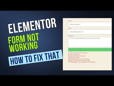 How to Fix Elementor Form Server Error SMTP Error for hosting || Skilled Developer