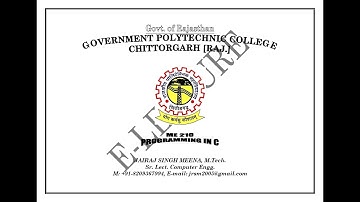 ME 210 (Programming in C) | 4. Control Flow: Conditional Statements and loops-2 | Jairaj Singh |