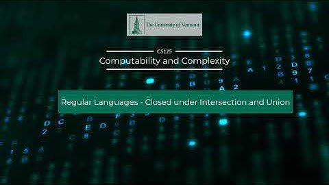3.3 Regular Languages closed under Intersection and Union