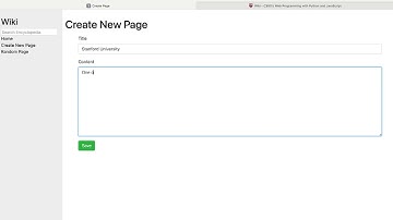 Harvard CS50 Web Programming with Python and JavaScript Project1