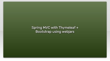 Spring MVC with Thymeleaf + Bootstrap using webjars