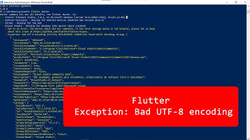 Error Flutter and Visual Studio 2022: Exception: Bad UTF-8 encoding (U+FFFD; REPLACEMENT CHARACTER)