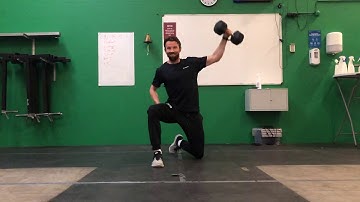 Half kneeling one arm DB lateral raise