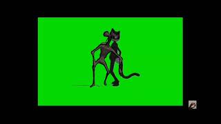 siren head vs cartoon cat Green screen