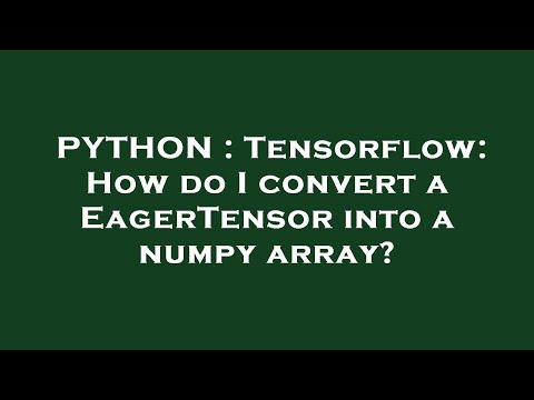 PYTHON : Tensorflow: