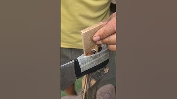 Short video of making a beautiful axe handle from exotic wood #asmr #woodworking