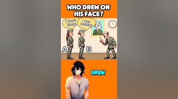 Who drew on His Face? #riddlechallenge #logicpuzzles #riddleoftheday #brainteasers #enigma #shorts