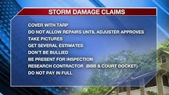 Storm damage insurance claims