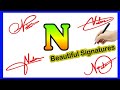 Signature for n  n signature style  n letter signature style  signature n