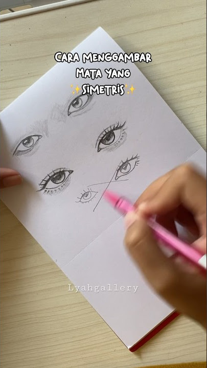 Cara menggambar mata yang simetris #tutorialmenggambar #caramenggambar #menggambar
